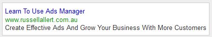 Old AdWords Ad Format for Desktop