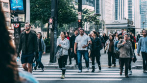 people in the city